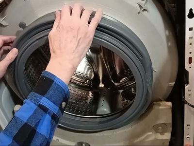 Замена деформированной манжеты люка на стиральной машине Haier